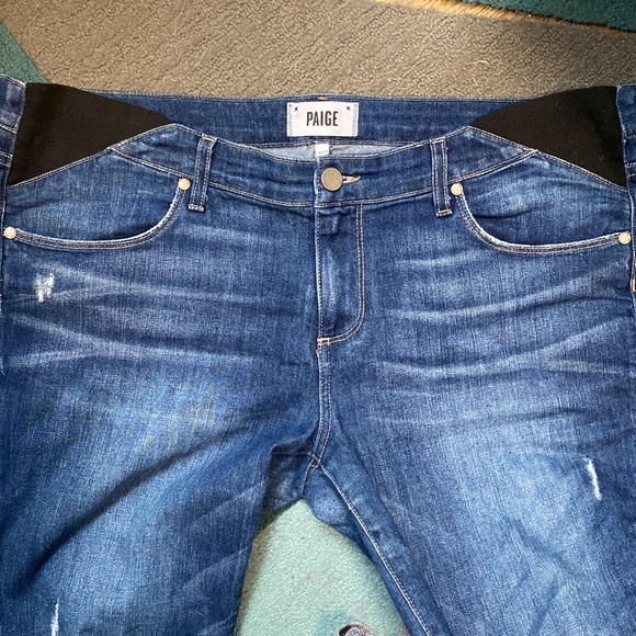 Paige Maternity Jeans: Distressed, ankle length, size 32 - Picture 3 of 5